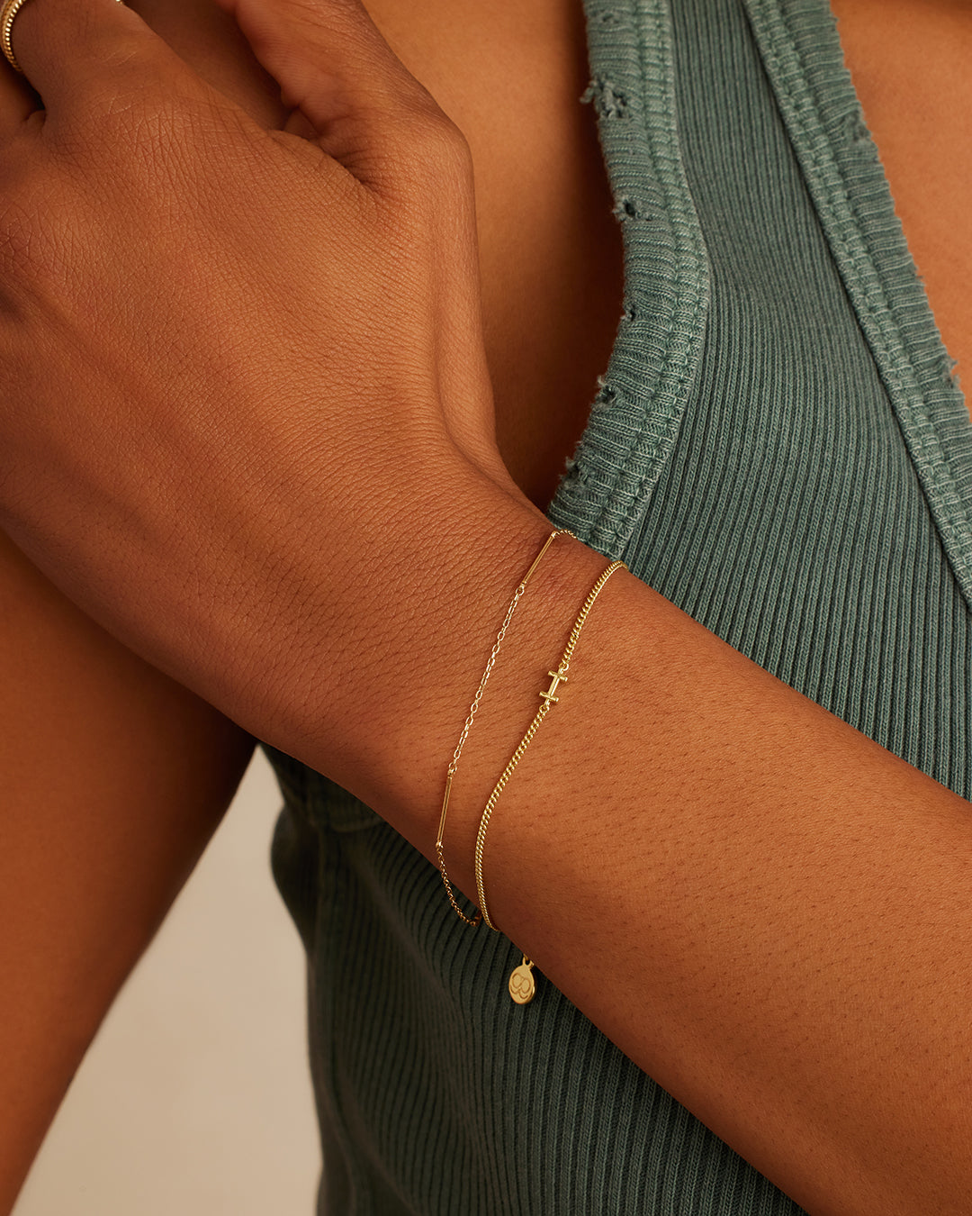 Wilder Mini Alphabet Bracelet - Personalized Initial Letter Bracelet for Women & Girls - Trendy Stackable Jewelry for Everyday Wear & Gifts