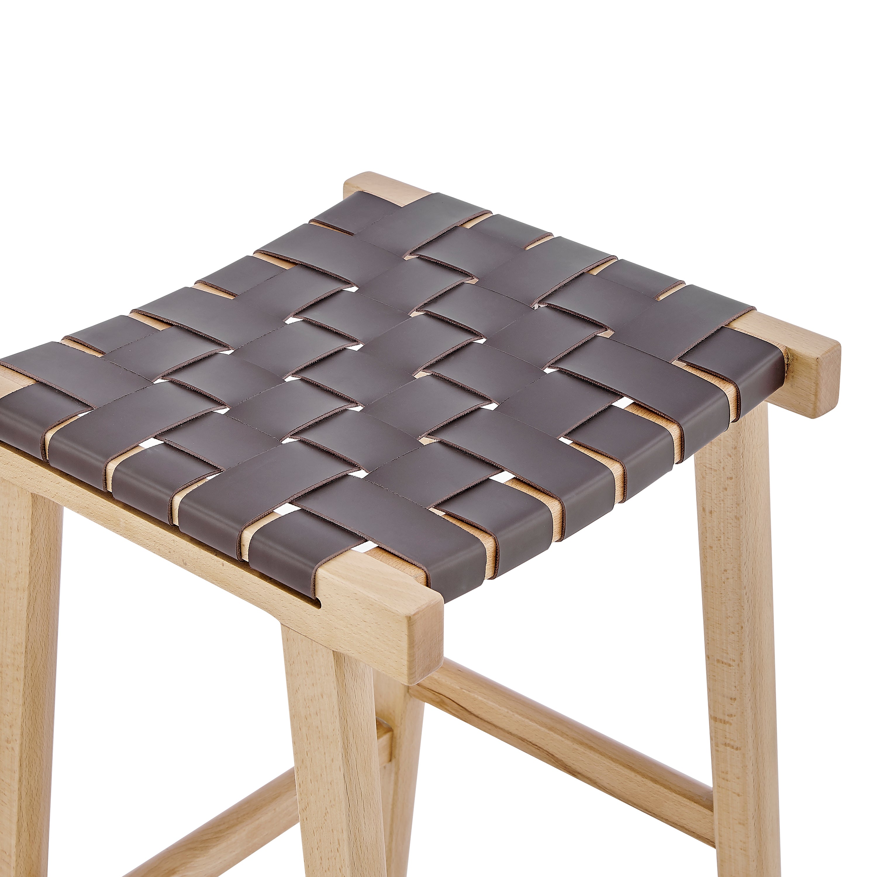Modern Evangeline Counter Stool - Backless Bar Stool for Kitchen Island, Breakfast Nook & Home Decor - Adjustable Height 24