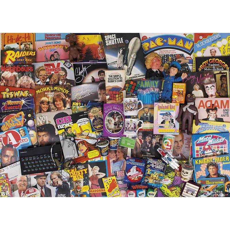 Gibsons 1000-Piece Jigsaw Puzzle - Spirit of the 80s Retro Nostalgia | Challenging Adult Puzzle for Home Decor, Family Game Night & Relaxation