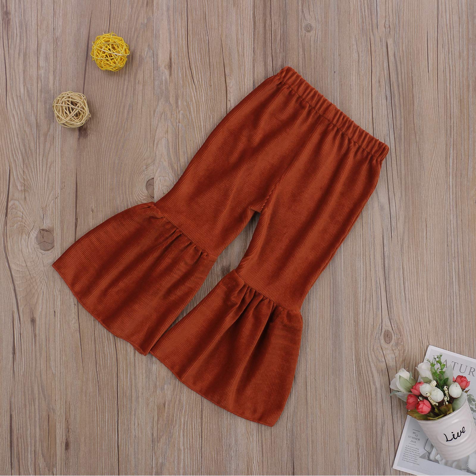 Toddler Bell Bottom Pants for Baby Girls - Soft Ruffle Leggings & Flare Trousers | Playtime, Daycare & Special Occasion Outfits