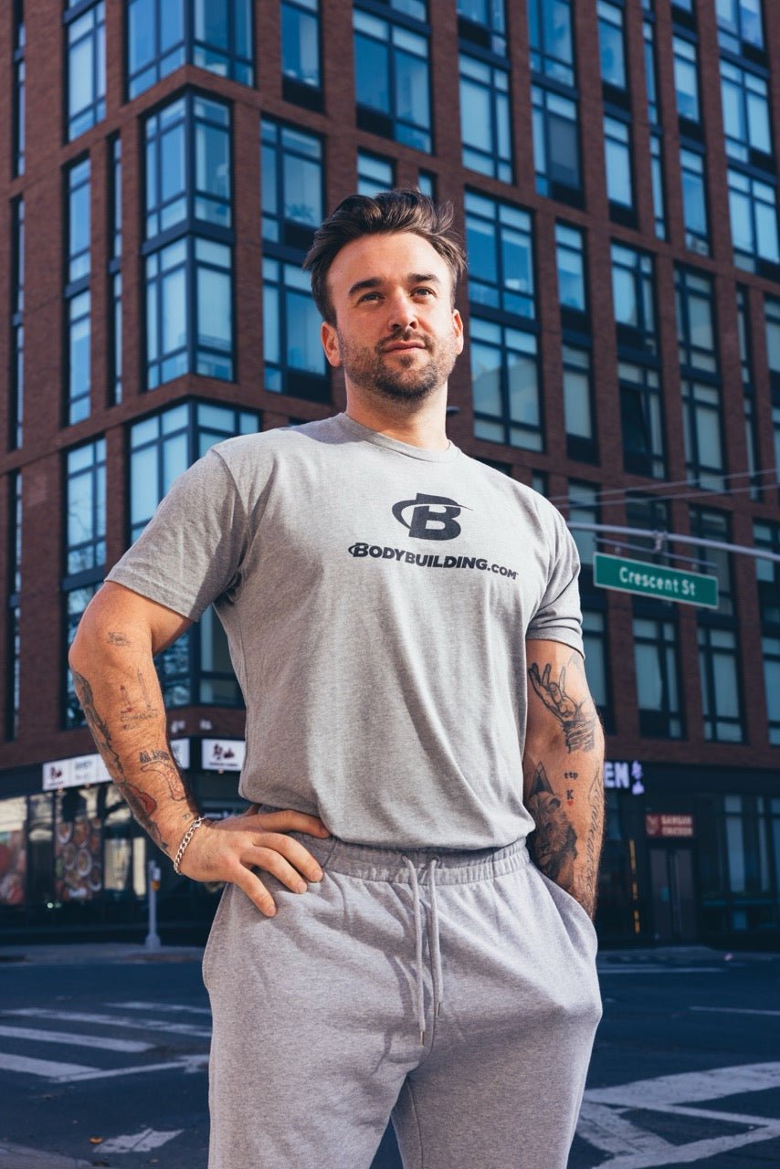 Bodybuilding.com Legacy Logo T-Shirt - Gym Workout & Fitness Apparel for Men & Women - Perfect for Weightlifting, Training & Casual Wear