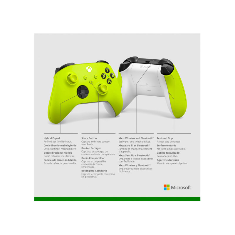 Microsoft Xbox Wireless Controller - Electric Volt | Gaming Accessories for Xbox Series X|S, Xbox One & PC | Perfect for Competitive Gaming & Casual Play