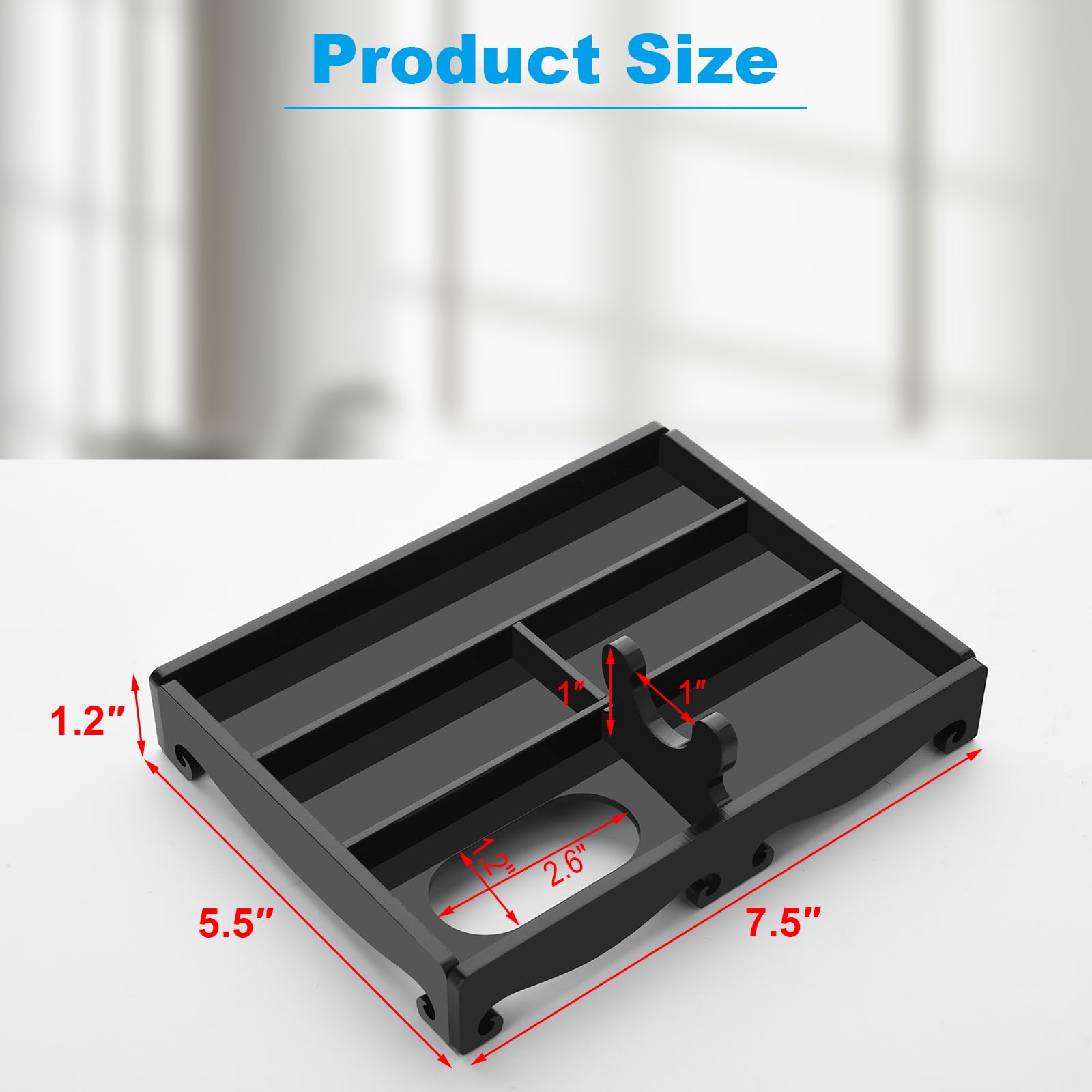 Beautyflier Acrylic Tobacco Pipe Organizer Tray - Premium Pipe Stand Holder for Wooden Smoking Pipes | Practical Display & Storage Accessory for Pipe Smokers | Perfect for Home Bars, Smoking Lounges & Collector Displays