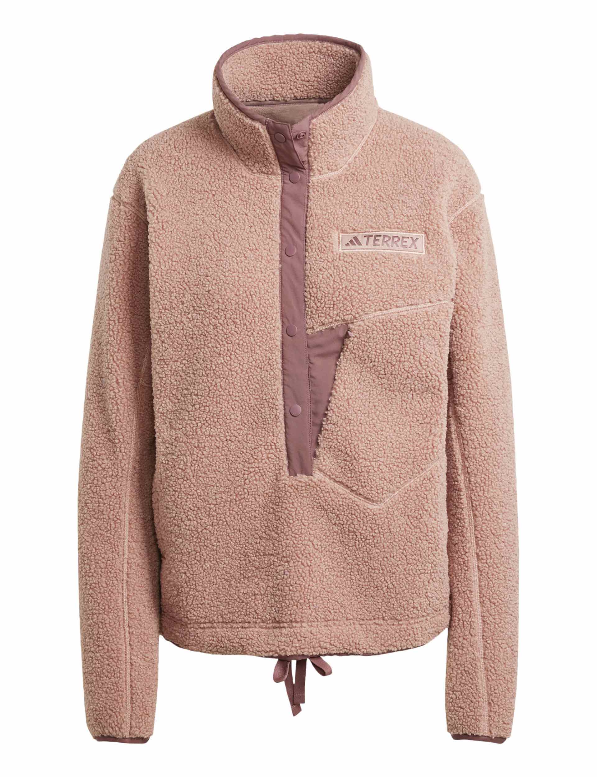 Terrex Xploric High Pile Fleece Pullover Sweatshirt - Warm Clay Color | Men's Winter Outdoor Hiking Jacket | Cozy & Water-Resistant for Camping, Travel & Cold Weather Activities
