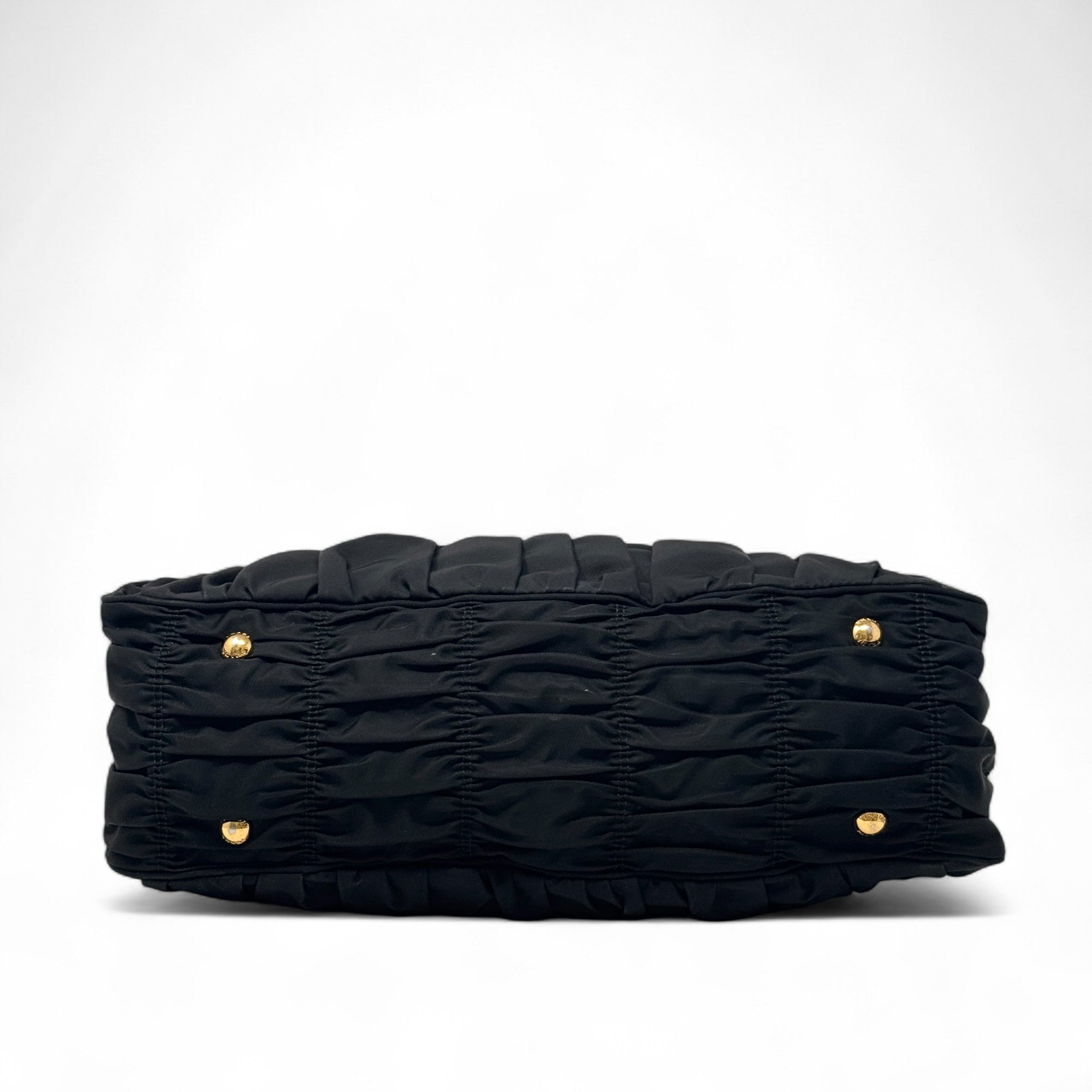 Prada Black Nylon Tessuto Gaufre Handbag - Luxury Designer Shoulder Bag for Women | Perfect for Work, Travel & Evening Events