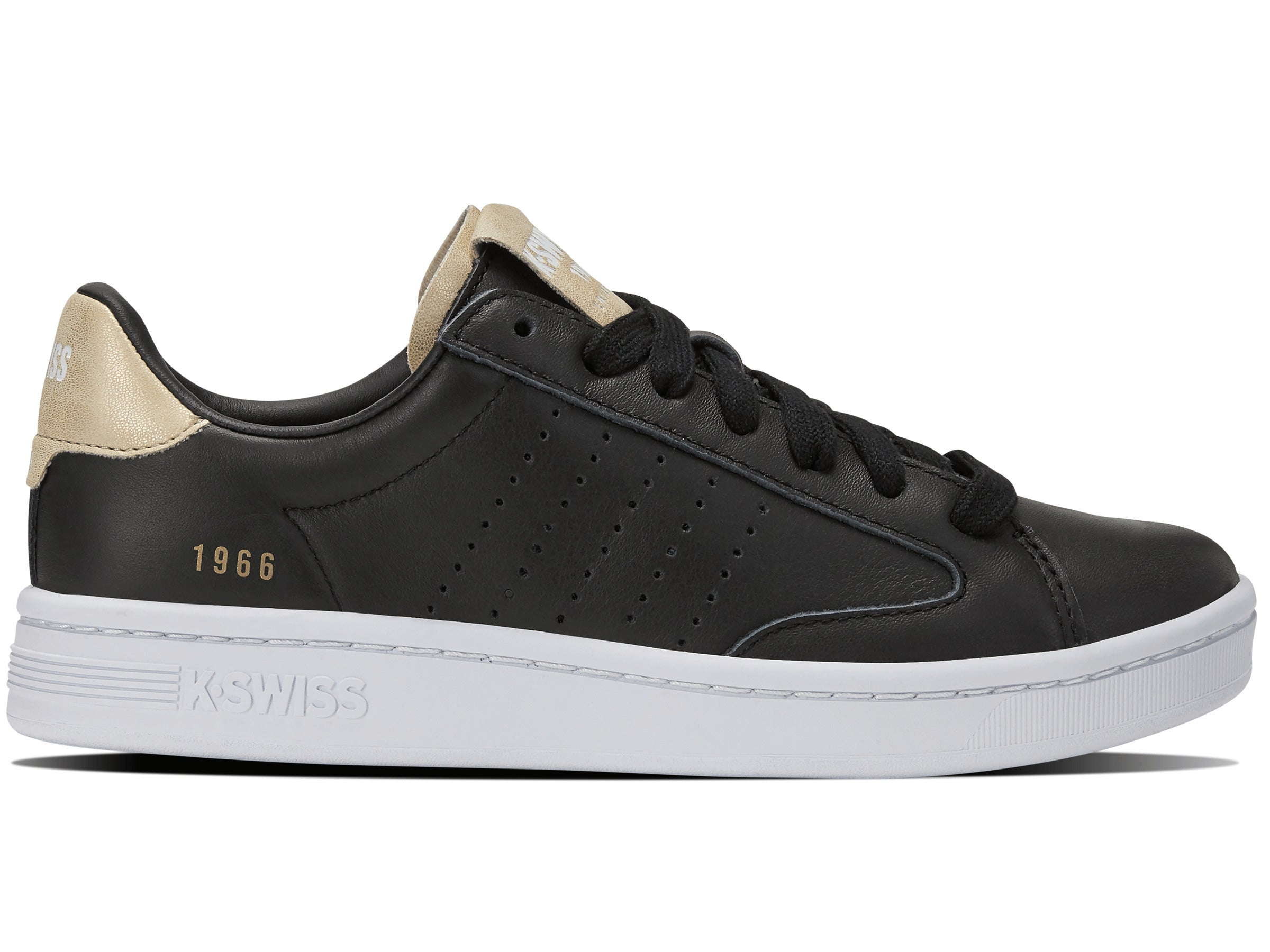 LOZAN KLUB LTH Men's Sneakers - Black/White/Champagne Color Block Casual Shoes | Style #97263 032 M | Perfect for Streetwear, Gym & Everyday Fashion