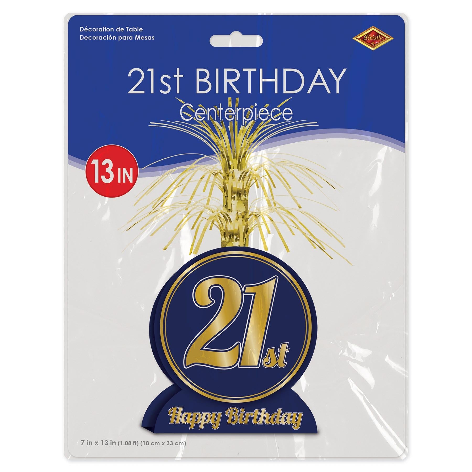 12 Pack Beistle 21st Birthday Party Centerpieces - Gold & Black Balloon Decorations for Adult Birthday Party Decor, Bar Mitzvah, Graduation Celebration (Perfect for Table Centerpieces and Photo Booth Backdrops)