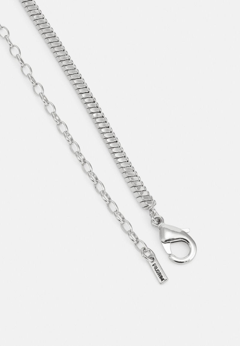 Dominique Flat Snake Silver Chain Recycled Necklace - Eco-Friendly Jewelry for Women, Dainty Layering Necklace for Everyday Wear, Gift for Her