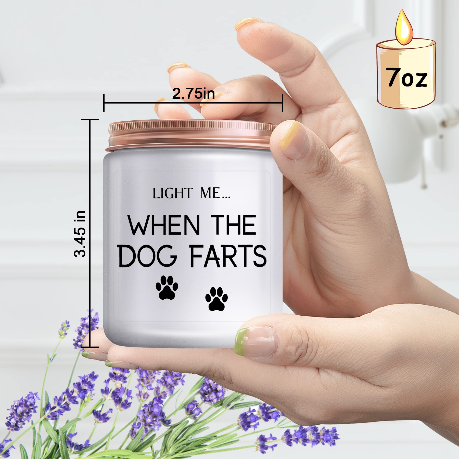 Funny Dog Mom Gifts for Women - Lavender Scented Candle for Pet Lovers, Best Friends, Girlfriends & Coworkers - Perfect Birthday, Christmas & Thanksgiving Present - Relaxing Aromatherapy Gift for Home & Office