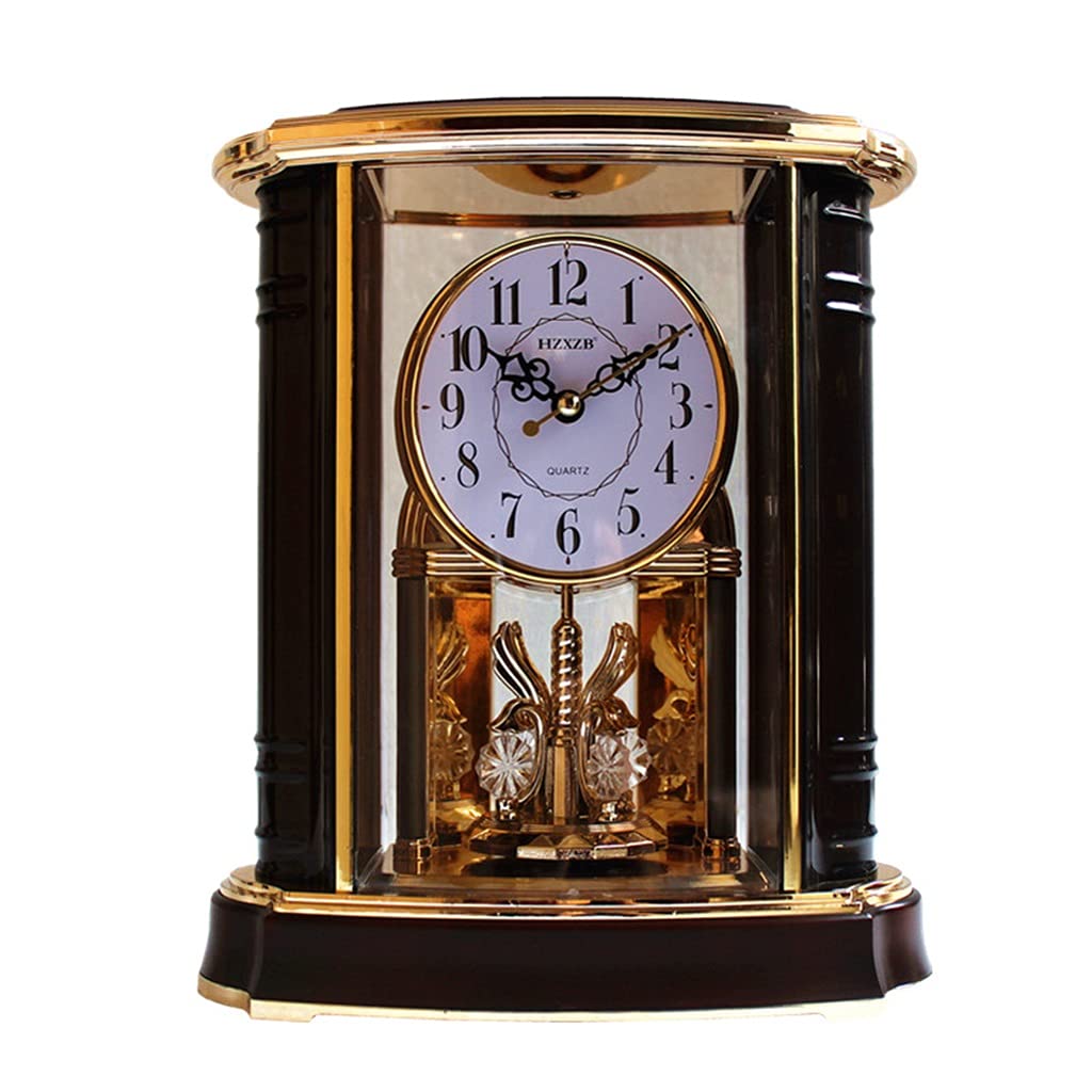 Vintage Flip Clock - Antique Wooden Table Clock with Alarm, Retro European Style for Home & Office Decor - Perfect for Living Room, Bedroom, or Desk Accessory (Color A, One Size)