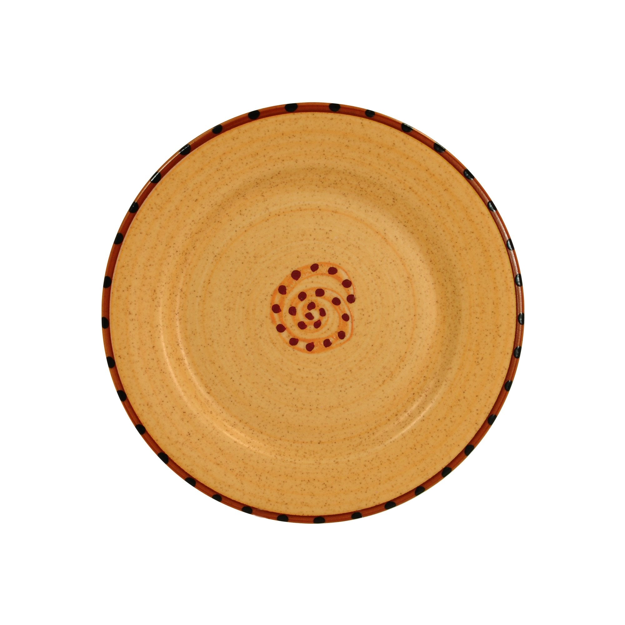 4-Piece Brown & Burnt Orange Dinner Plate Set - Elegant Stoneware for Everyday Dining & Entertaining | Aurora
