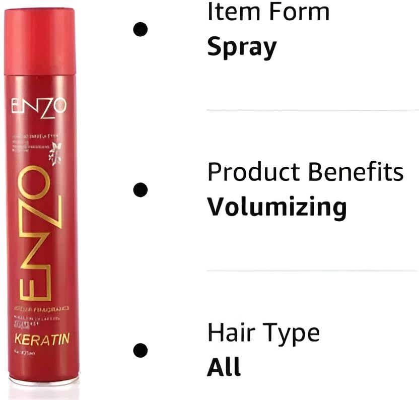 SPARKLINE Enzo Hair Spray for Strong Hold & Volume - 14.1 oz (420 ml) - Styling Hairspray for Men & Women - Perfect for Everyday Use, Parties & Special Events