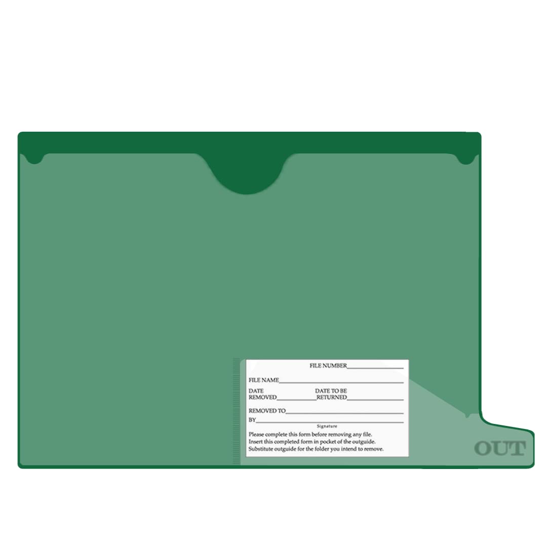 Vinyl File Folders with Bottom Tab Outguides - Letter Size 9