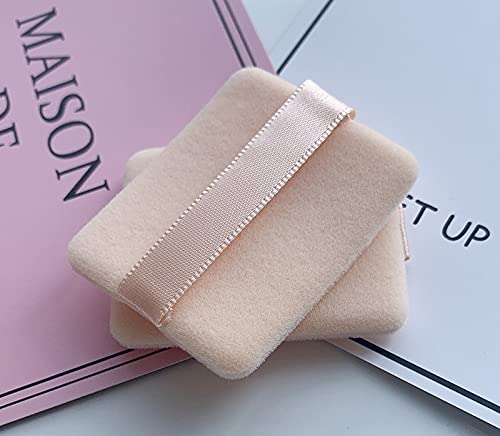 WOIWO 3-Piece High Density Powder Puff Set - Flocking Makeup Sponge for Face & Foundation - Square Beauty Blender for Loose & Pressed Powder - Perfect for Daily Makeup & Professional Makeup Artists
