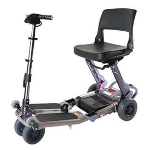 FreeRider USA Luggie Standard 4-Wheel Foldable Mobility Scooter - Lightweight Travel Scooter for Seniors & Adults - Perfect for Airports, Shopping Malls & Outdoor Adventures