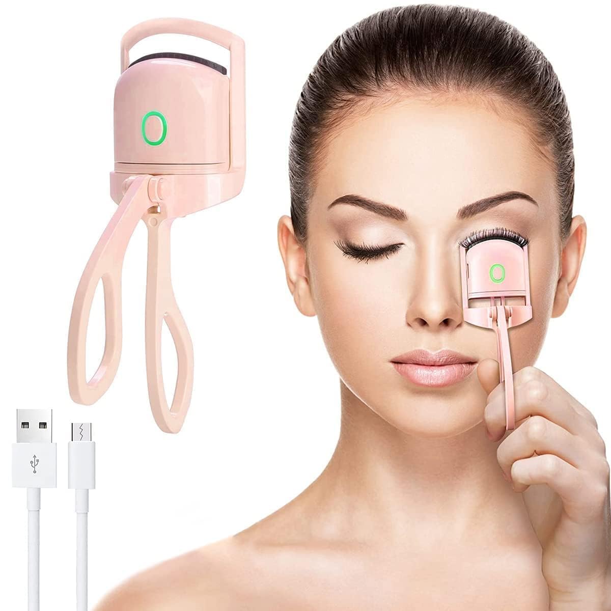 Premium USB Rechargeable Electric Eyelash Curler with Silicone Pressure Pad - Waterproof, Pain-Free Lash Curling for Natural Volume & Lift - Perfect for Daily Makeup, Special Occasions & Travel (Multi-Color)
