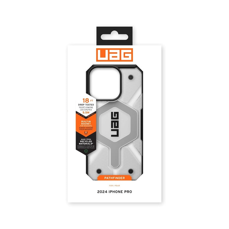 UAG Pathfinder Rugged Case for iPhone 16 Pro - Military-Grade Protection | Shockproof & Drop-Proof | Clear Back Design | Perfect for Outdoor Adventures & Daily Use