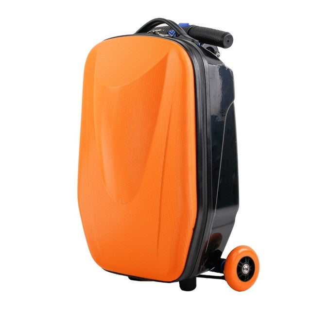 100% PC Luggage Set - Stylish 3D Printed Scooter Design Suitcase for Students & Business Travel | Durable Extrusion Shell for Commuting, Weekend Getaways & Air Travel