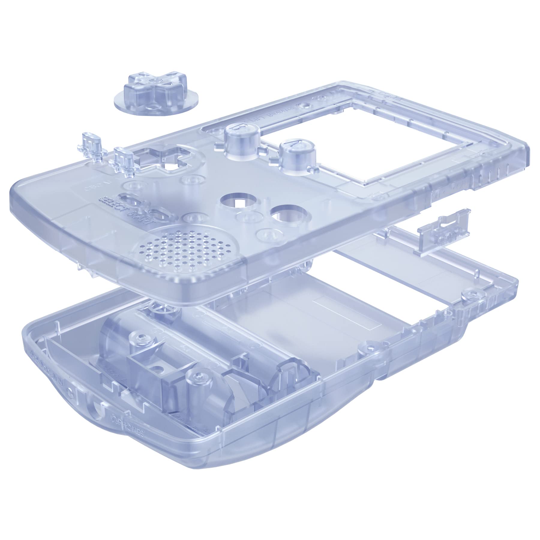 eXtremeRate Glacier Blue Replacement Shell Full Housing Cover & Buttons for Gameboy Color (GBC) - Compatible with OSD IPS, Regular IPS & Standard LCD Screens - DIY Console Upgrade Kit - Perfect for Gaming Enthusiasts & Retro Modding Projects