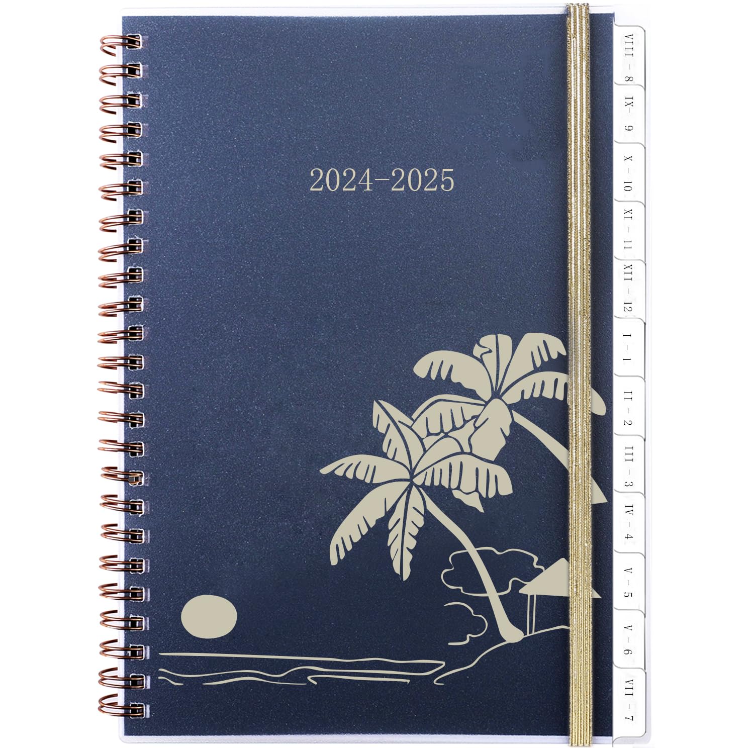 2024-2025 A5 Spiral Weekly Planner - Academic Student Planner with Monthly Tabs, Pockets & Notes | August 2024 to July 2025 Vertical Calendar | Perfect for School, Office, Family & Professional Use