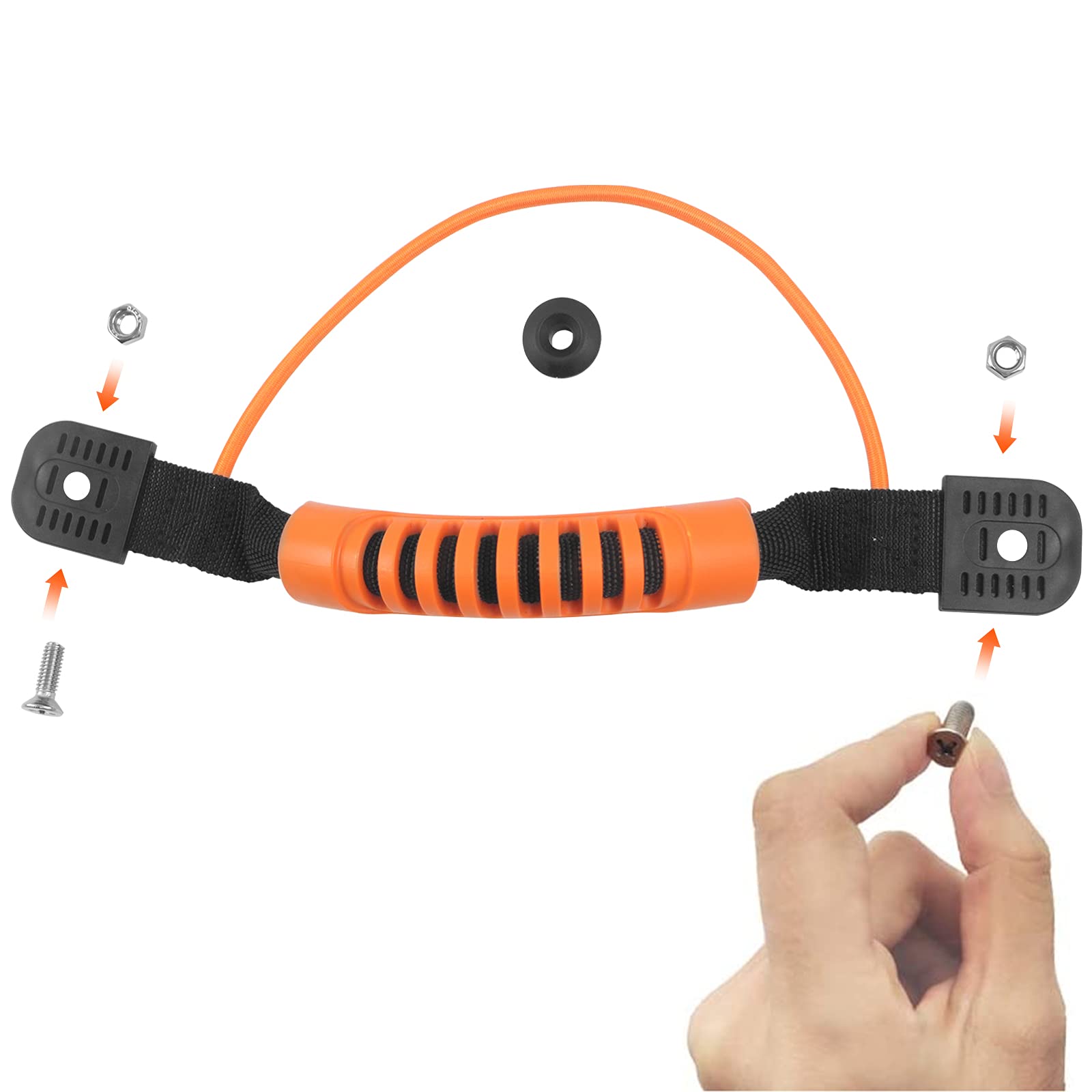 2Pcs Kayak Carry Handle with 8Pcs Rigging D Ring - Kayak Handle Replacement for Pelican/Hobie/Lifetime/Sit on Top Kayaks - Durable Ocean Kayak Handles & Canoe Accessories - Perfect for Easy Transport & Water Sports Adventures