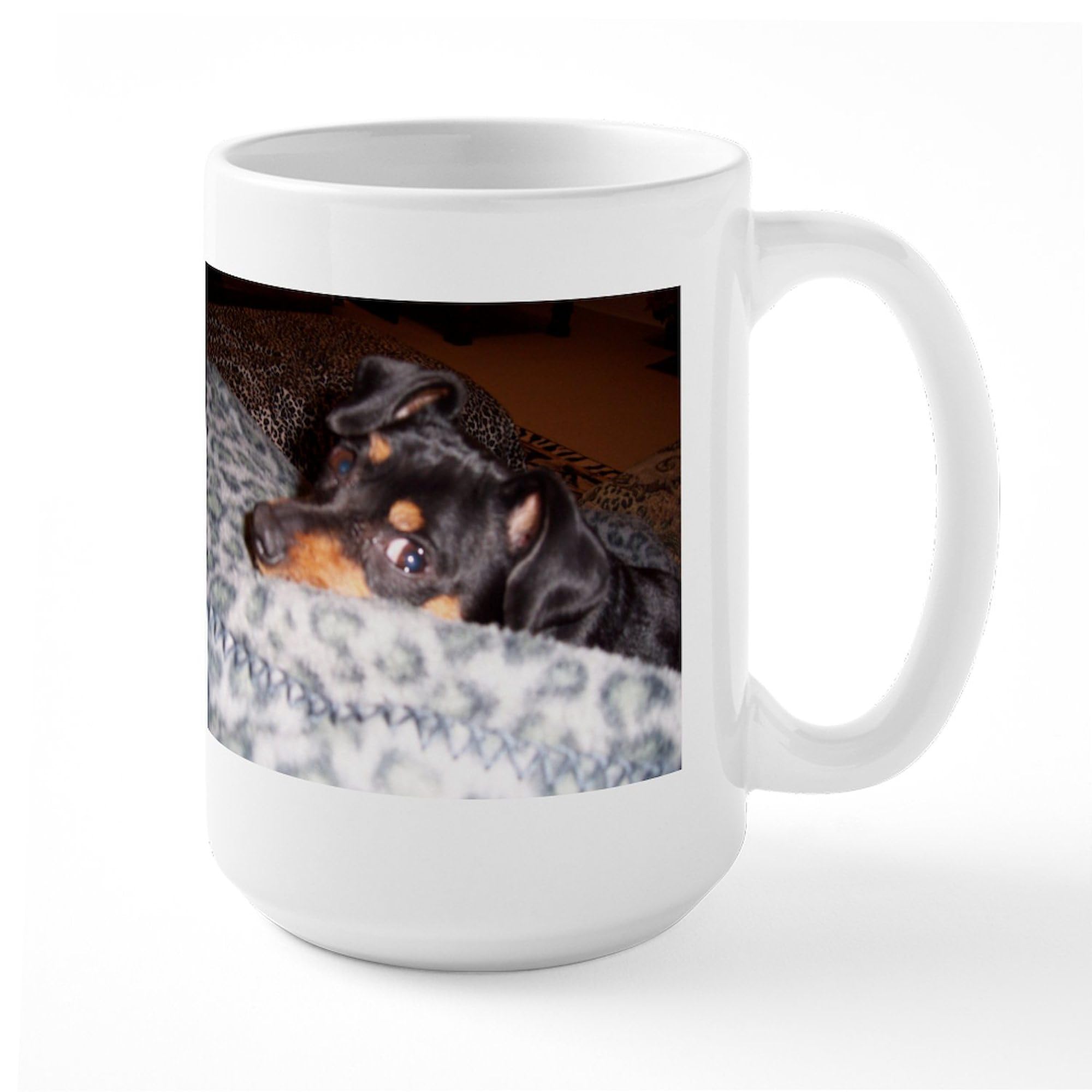 Min Pin 15 oz (444 ml) Ceramic Coffee Mug - Funny Dog Lover Gift for Pet Owners, Perfect for Home, Office & Gifts | Durable & Dishwasher Safe