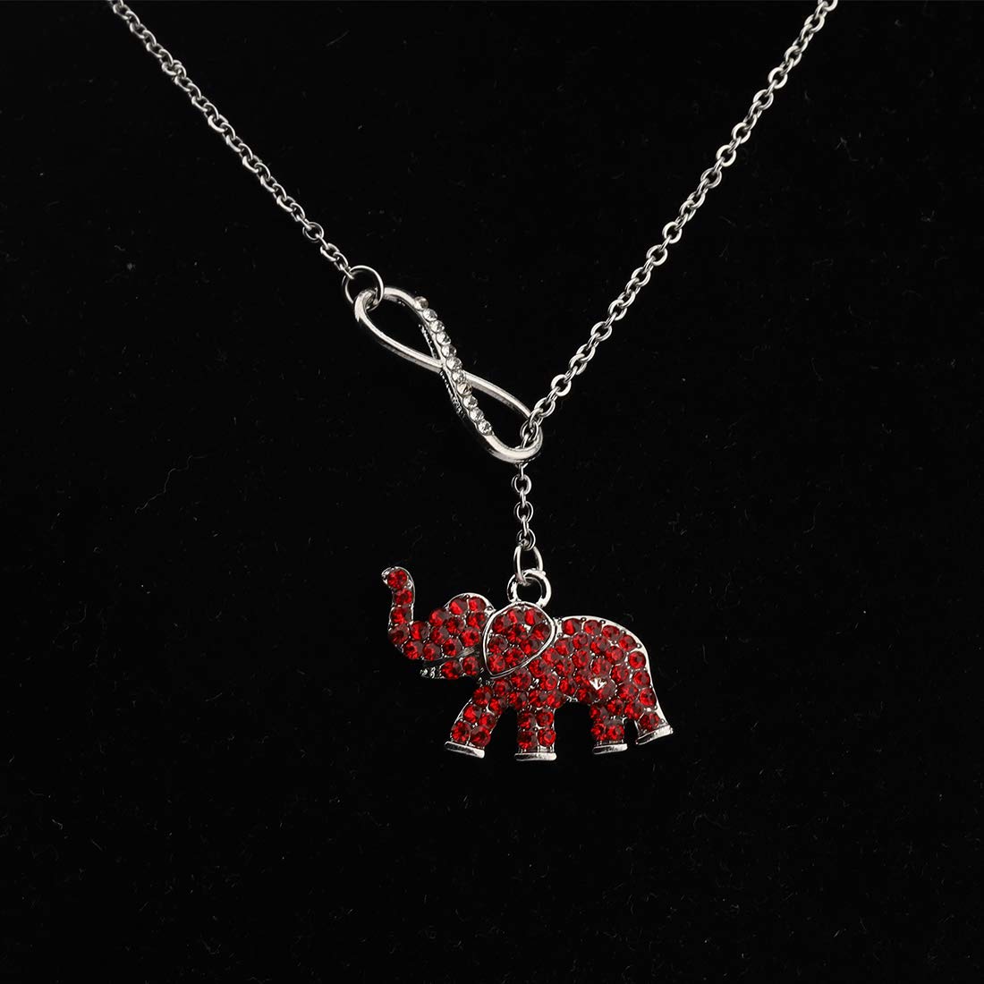 CHOORO Red Elephant Charm Necklace - Greek Sorority Jewelry Gift for Sisters, Friendship & Special Occasions | Perfect for Sorority Events, Graduation Gifts & Meaningful Keepsakes
