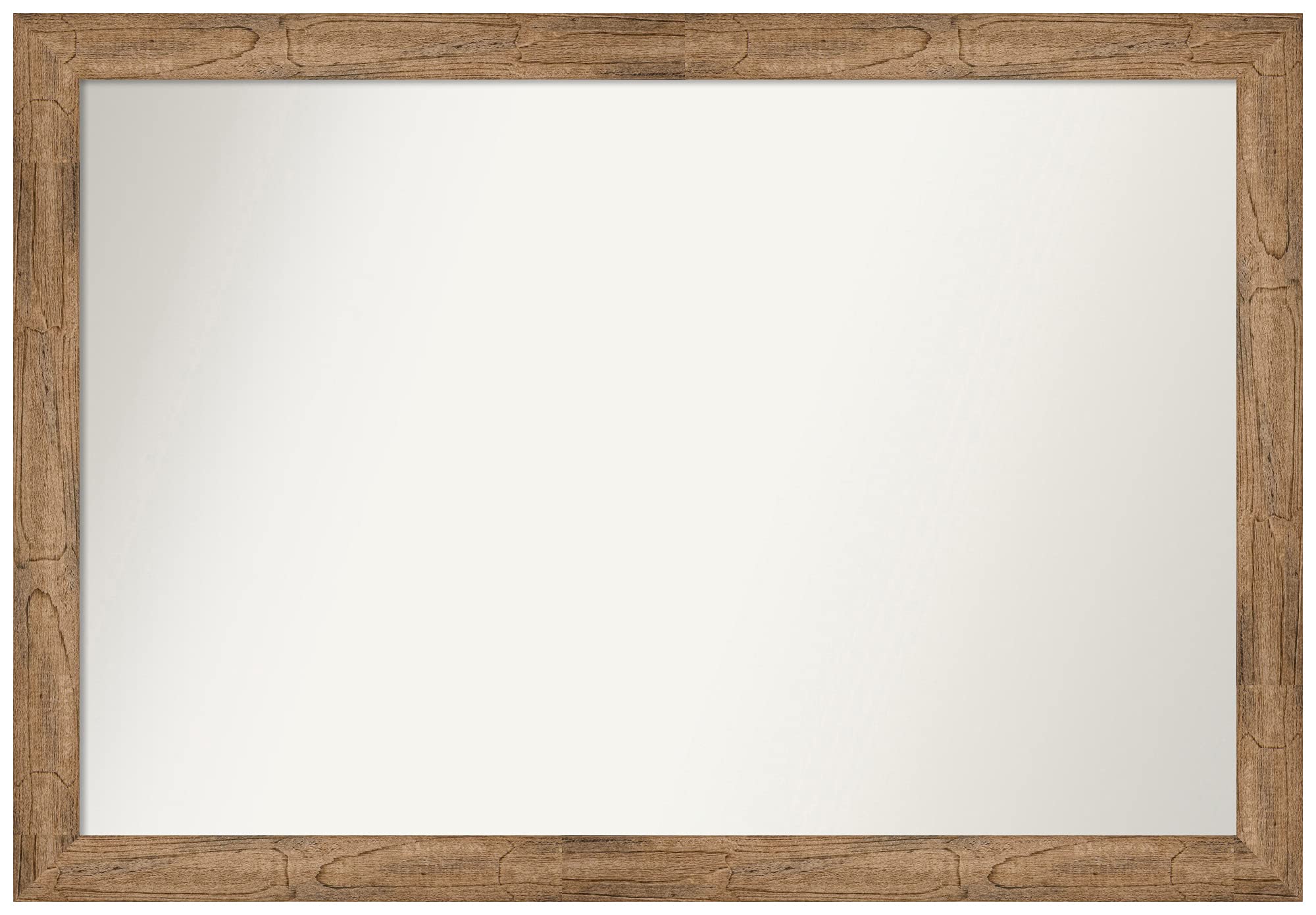 Amanti Art Non-Beveled Custom Wall Mirror - 26.5 x 38.5 Inches Owl Brown Narrow Frame - Bathroom, Living Room, Bedroom Decor - Various Sizes Available