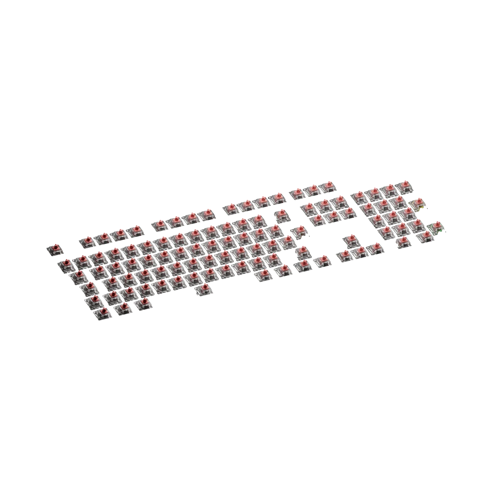 Glorious Fox Ultralight MX 100 ISO Mechanical Keyboard Switches - Smooth Linear Gaming Switches for Esports, Typing & Custom Keyboards (Pack of 100)