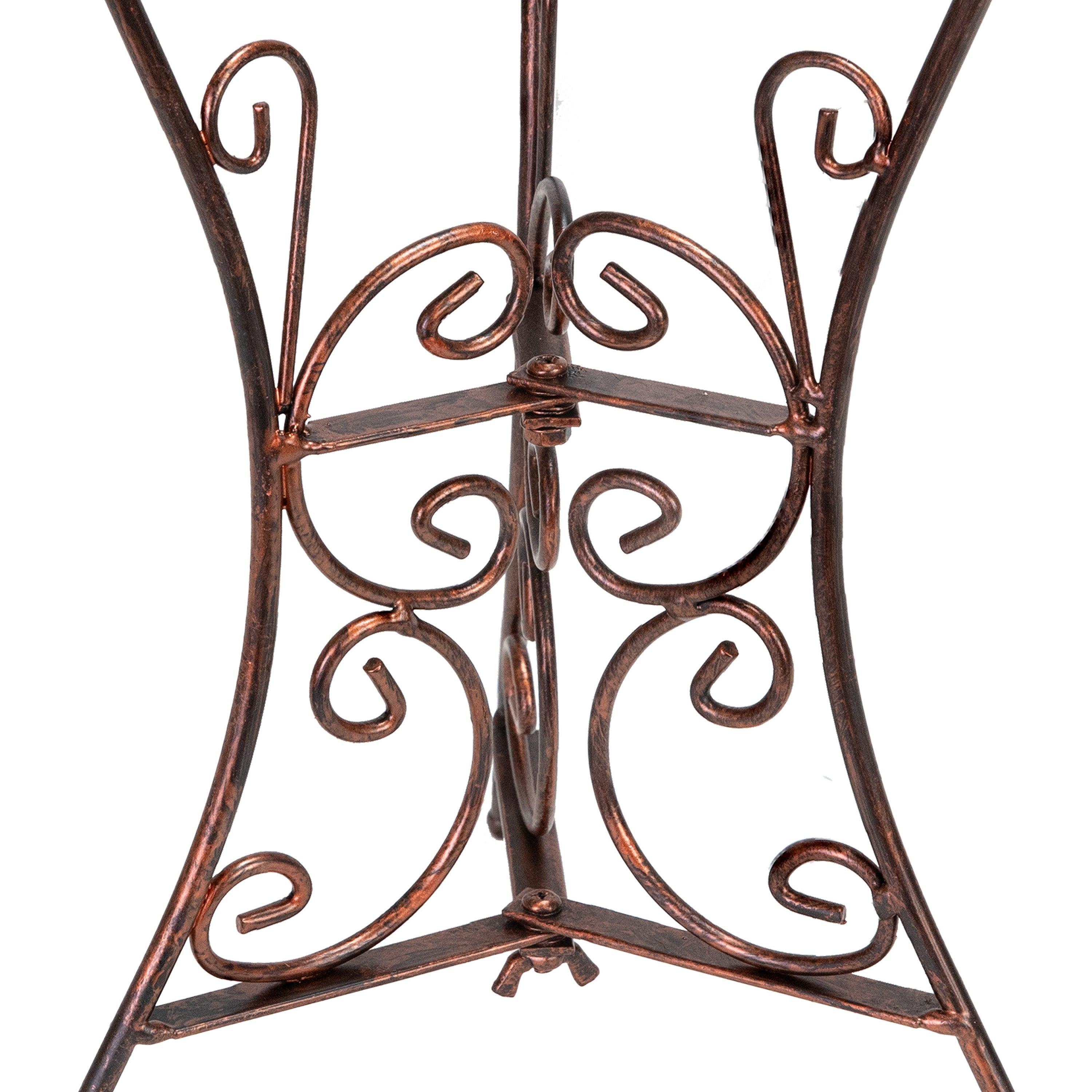 Black Steel Decorative Scroll Outdoor Gazing Ball Stand - 11
