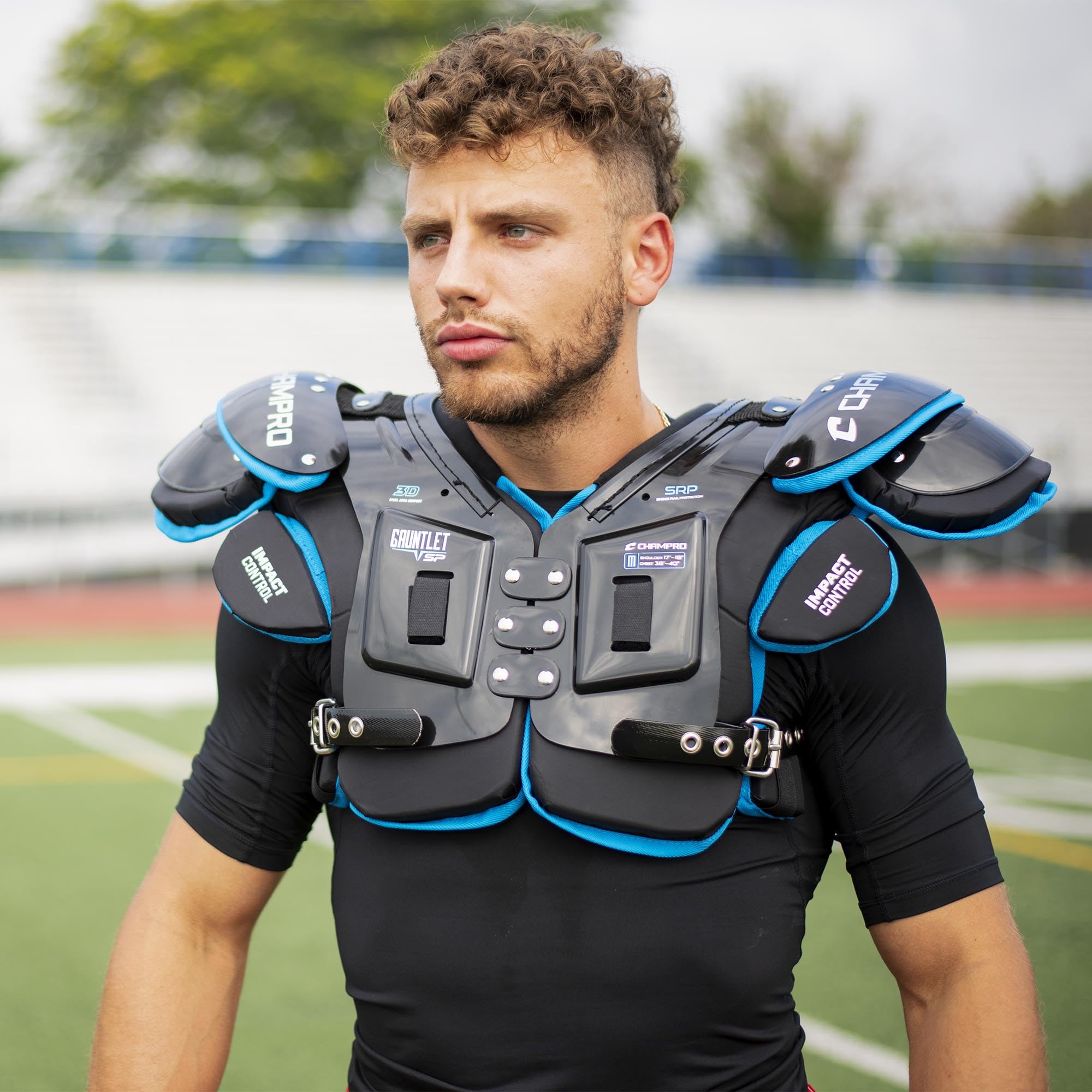 Champro Gauntlet Skill Football Shoulder Pads - Youth & Adult Protective Gear for Quarterbacks, Receivers & Linemen - Perfect for Training, Practice & Games