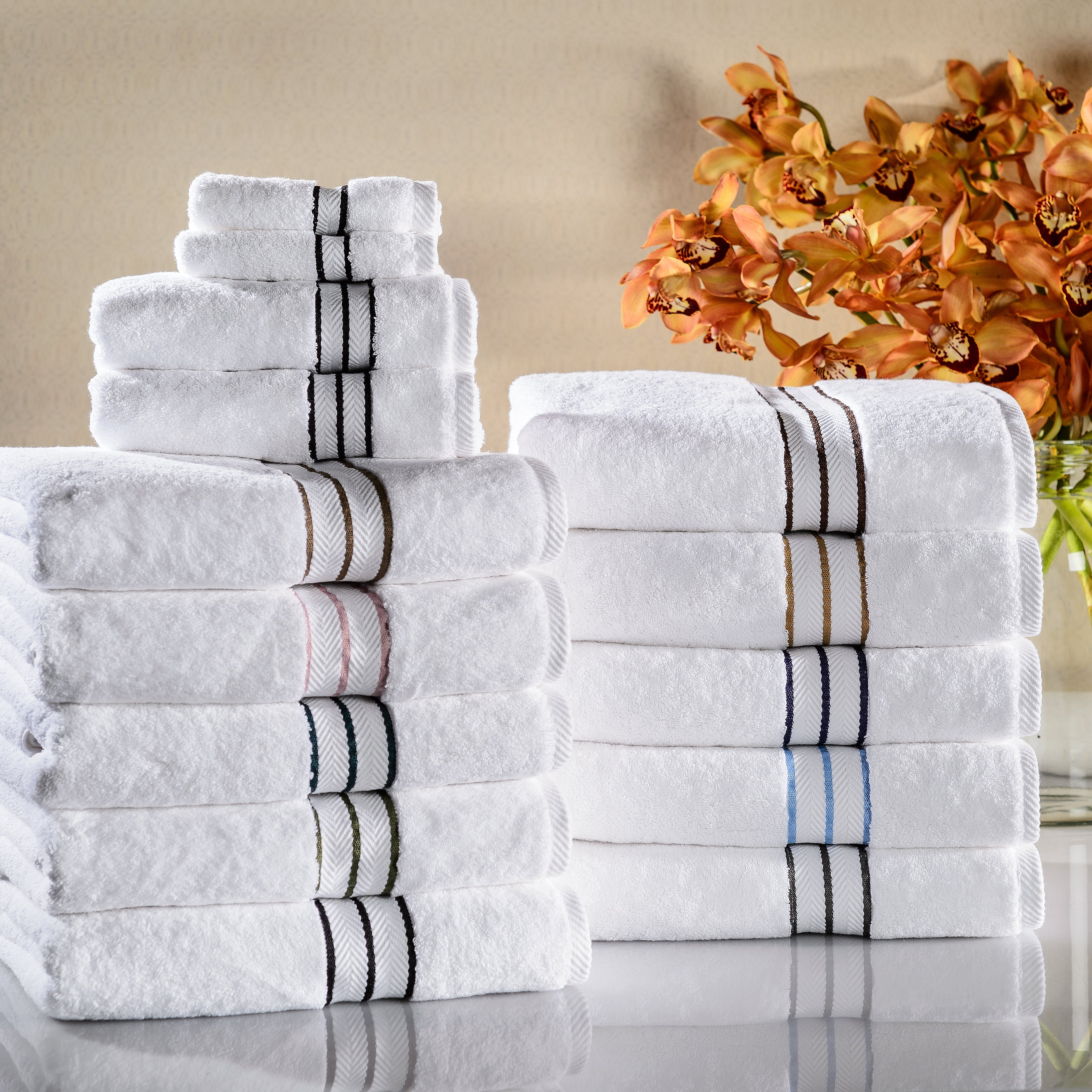Premium 6-Piece Turkish Cotton Bath Towel Set - Ultra Soft, Highly Absorbent & Quick-Drying - Luxury Spa, Bathroom & Beach Essentials for Home & Travel