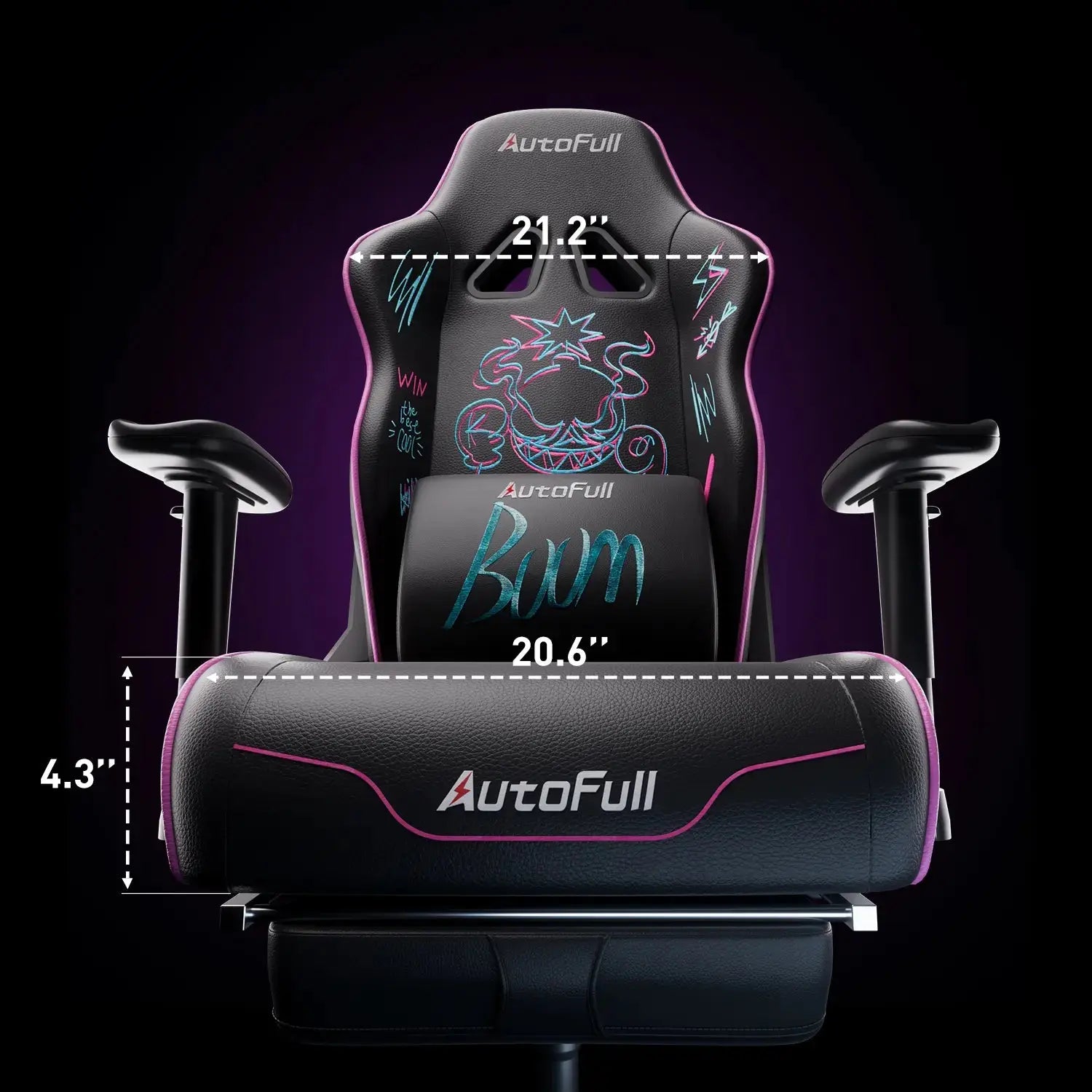 AutoFull C3 Pro Ergonomic Gaming Chair with Upgraded Lumbar Support - Perfect for PC Gaming, Office Work & Home Comfort
