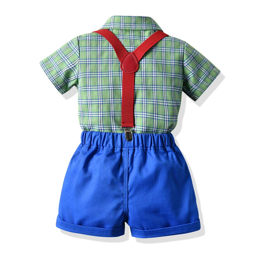 Stylish 2-Piece Summer Outfit for Toddler Boys - Cotton Striped Shirt with Bow Tie & Shorts Set | Perfect for Weddings, Parties & Special Occasions