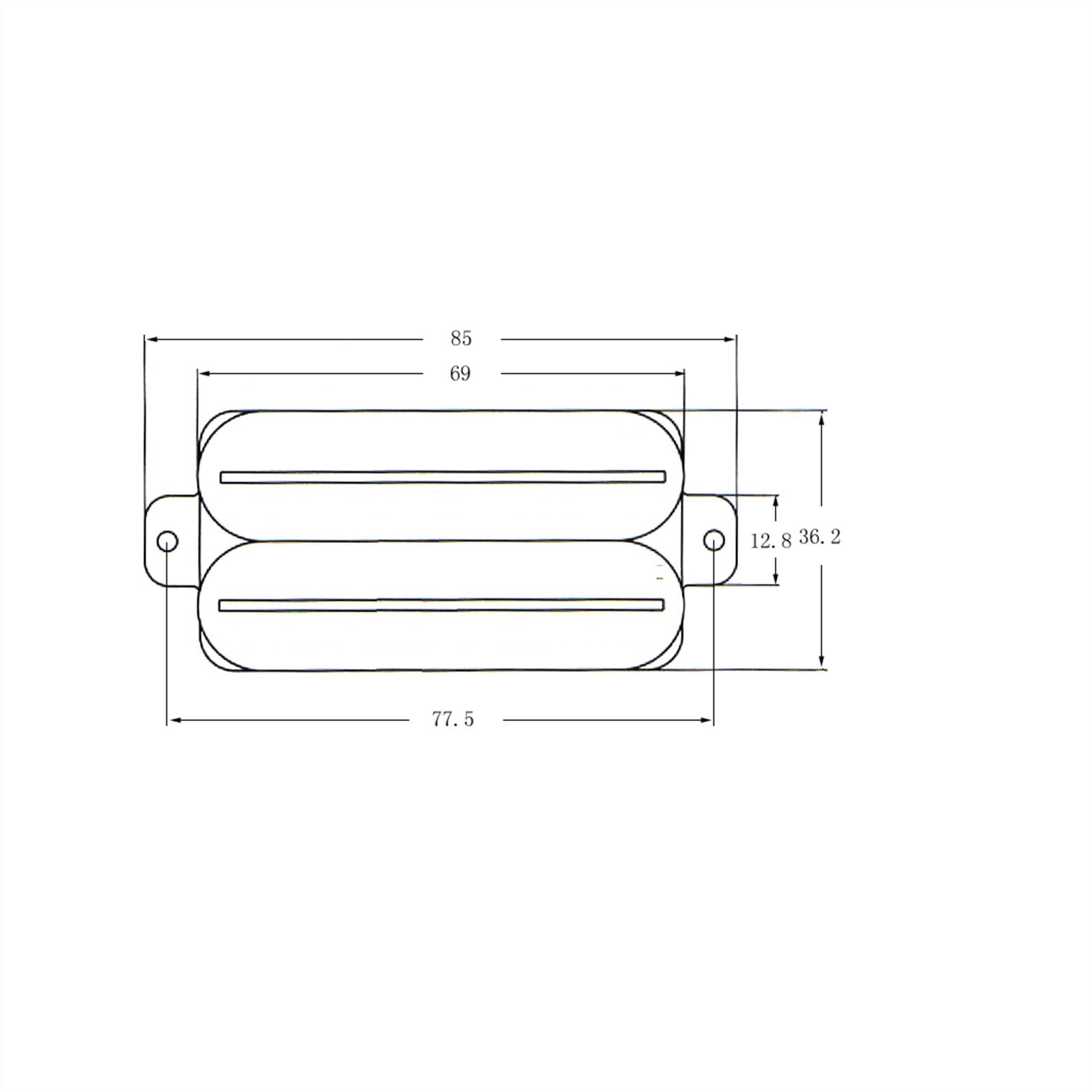Dual Rail Humbucker Pickup for Electric Guitar - Black Wired Double Coil Guitar Pickup | Perfect for Rock, Metal & Blues Performances