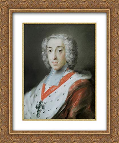 Elector Clemens Augustus of Cologne - 20x24 Gold Ornate Framed Museum Art Print by Rosalba Carriera | Baroque Portrait Decor for Living Room, Office & Gallery