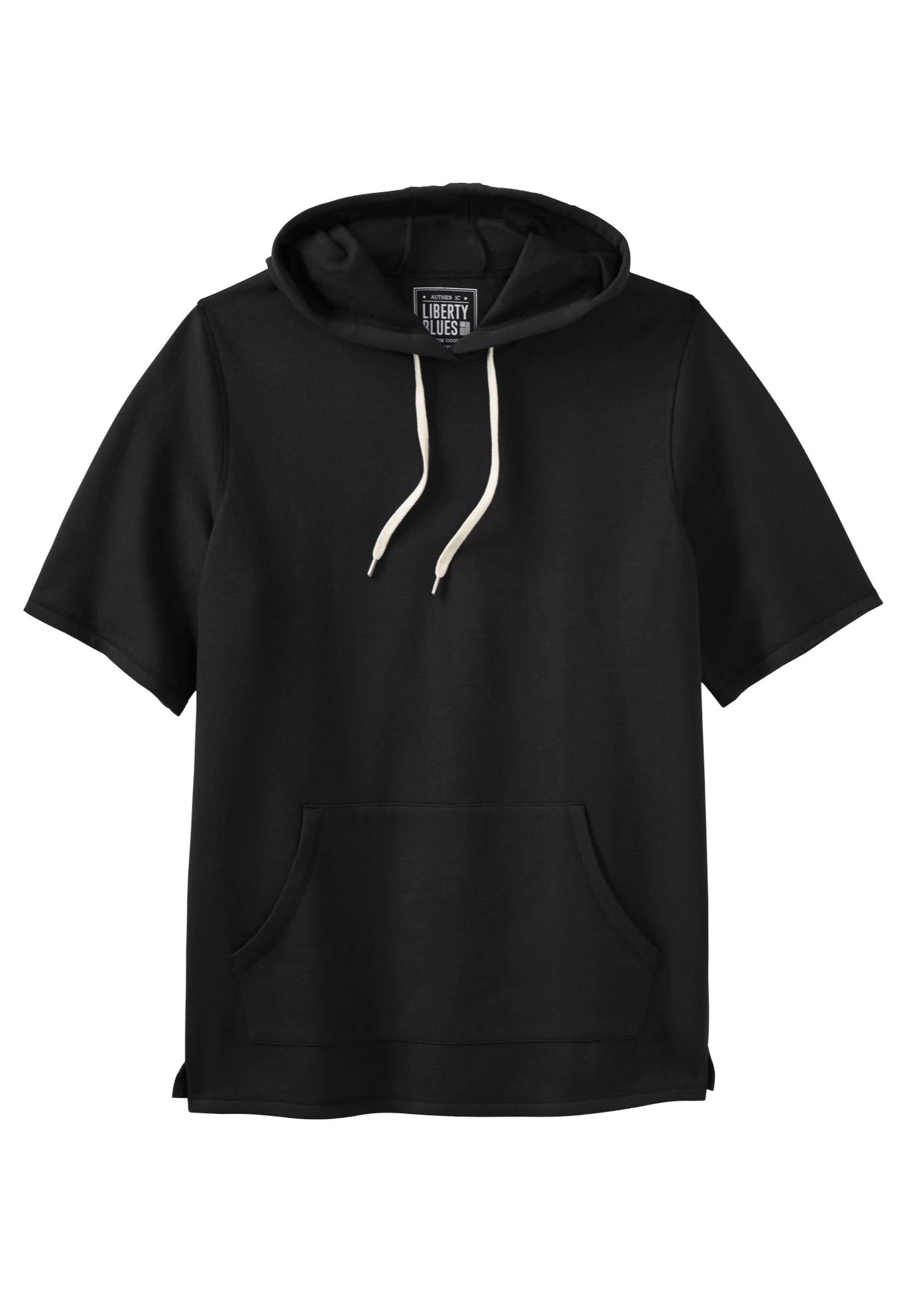 KingSize Men's Big & Tall Liberty Blues Short-Sleeve Hoodie - Comfortable Casual Wear for Plus Size Men | Perfect for Outdoor Activities, Lounging & Everyday Use