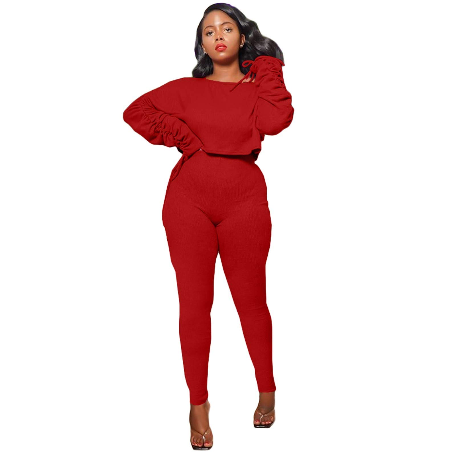 Women's 2-Piece Hooded Zipper Tracksuit Set - Sporty Lounge Wear with Matching Top & Pants, Solid Color Comfort Outfit for Women & Grandmothers - Perfect for Yoga, Gym, Running & Casual Wear