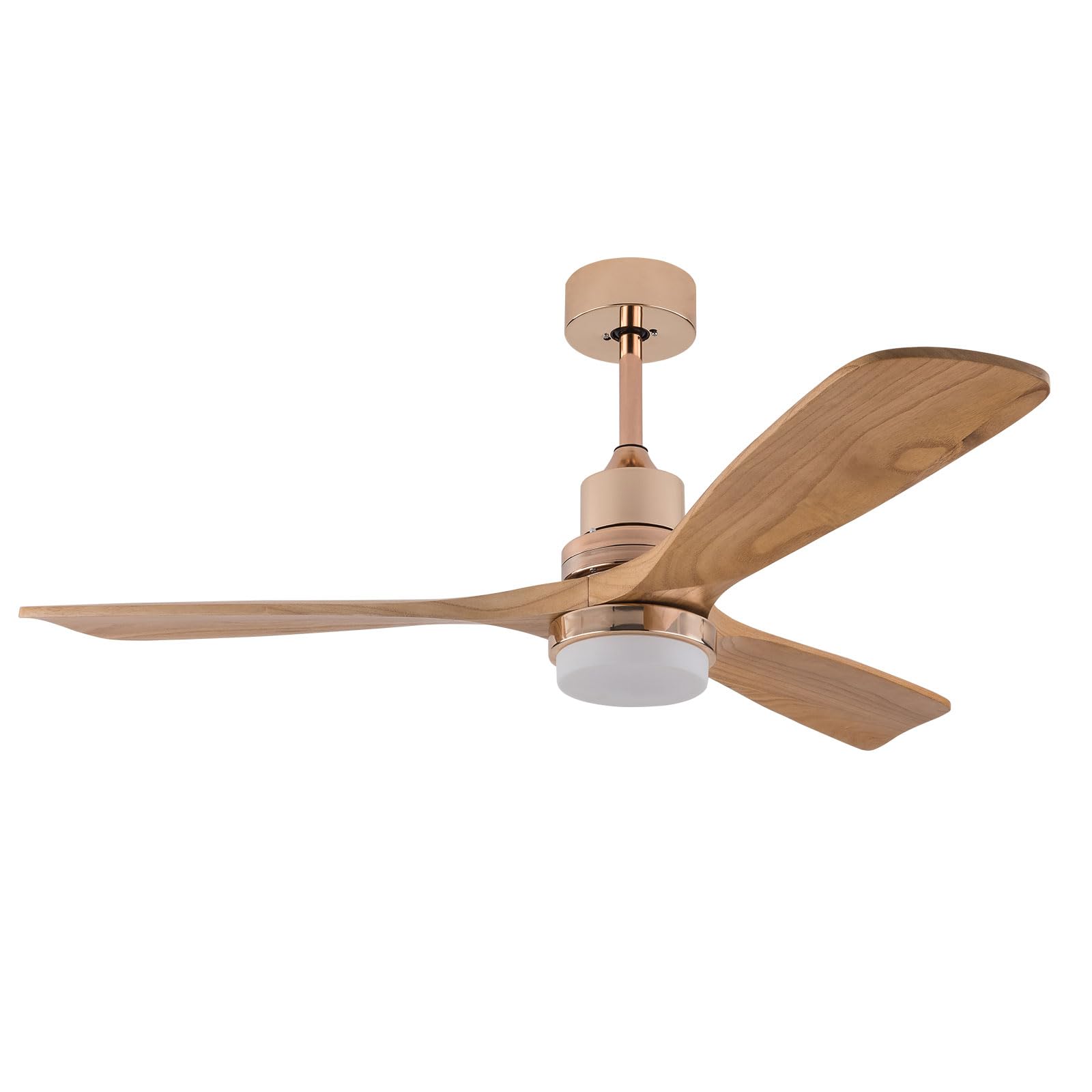48 Inch Modern Ceiling Fan with Lights & Remote Control - 3 Wood Blades, 6 Speed Settings, 3 Color Temperatures - Perfect for Patio, Living Room, Bedroom, Office & Farmhouse Decor