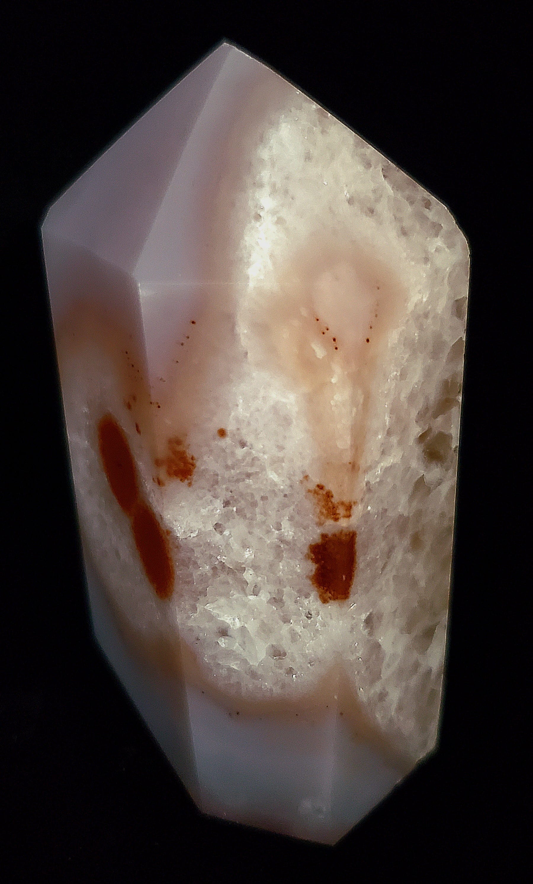 Natural Agate & Quartz Crystal Tower - Healing Stone for Meditation, Reiki, and Home Decor | Perfect for Yoga, Feng Shui, and Spiritual Gifts