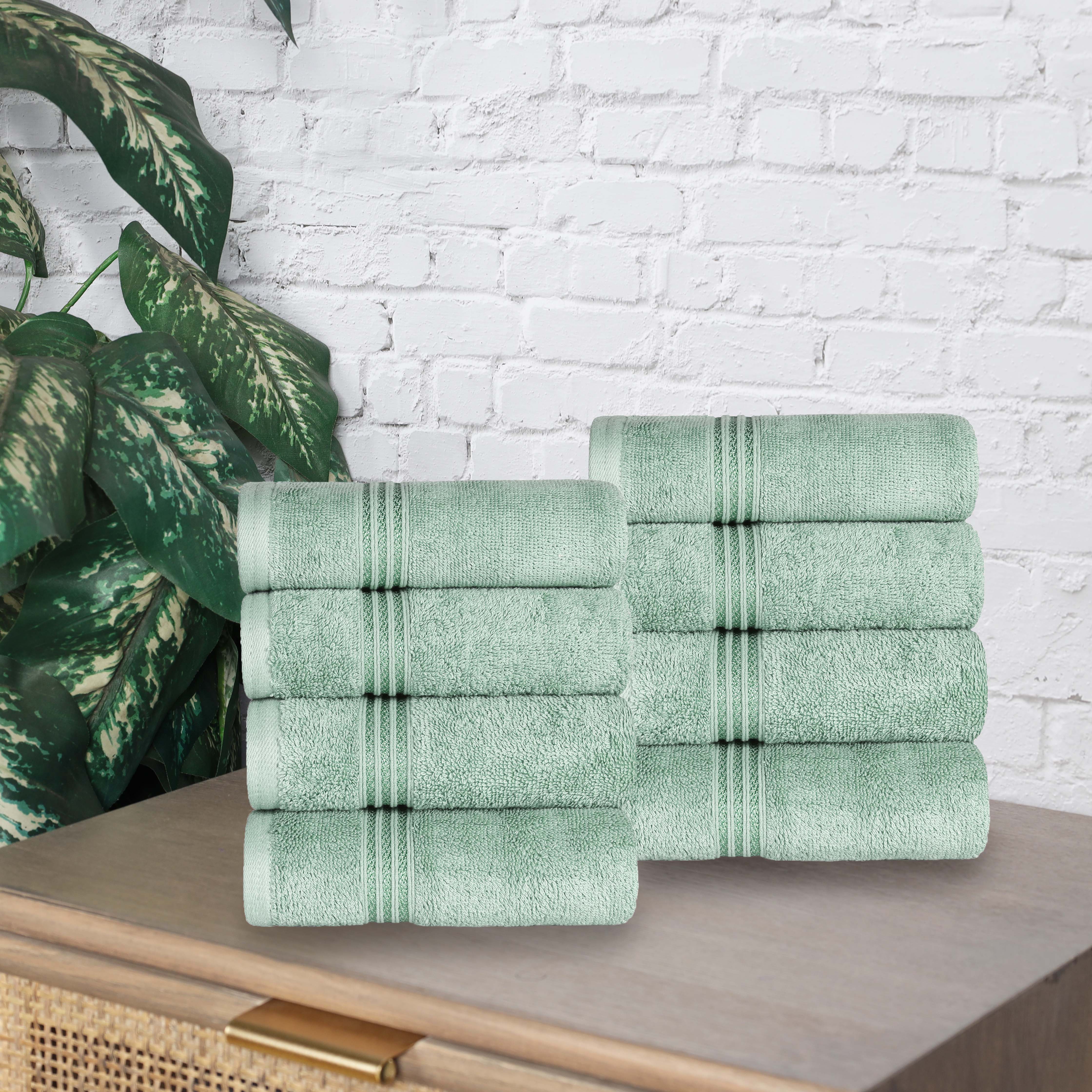 Premium Egyptian Cotton Hand Towels - Ultra Soft & Highly Absorbent Bath Towel Set of 8 for Bathroom, Spa & Guest Use