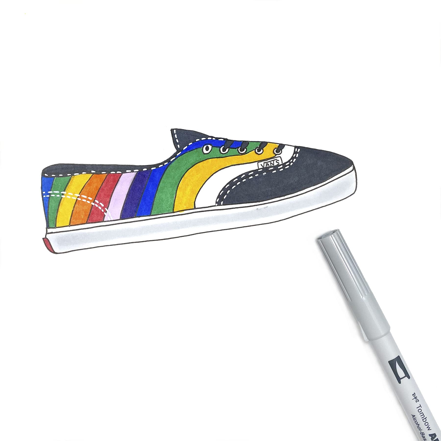 Tombow 72519 ABT PRO Alcohol-Based Dual Brush Markers - Bold Palette Set of 10 - Ideal for Illustration, Calligraphy & Adult Coloring Books