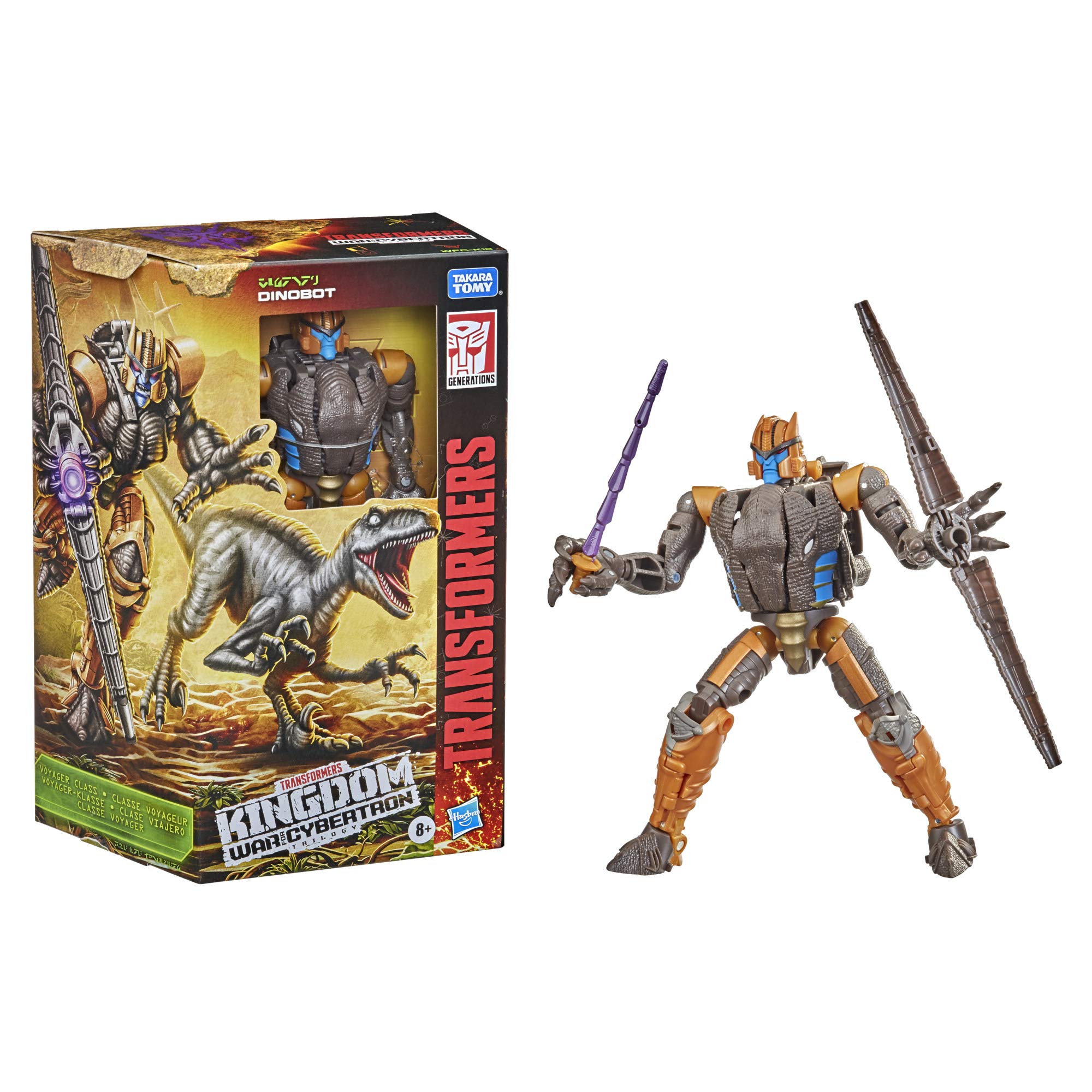Transformers Generations War for Cybertron: Kingdom Voyager WFC-K18 Dinobot 7-inch Action Figure - Collectible Robot Toy for Kids & Adults Ages 8+ - Perfect for Display, Play, and Gifts