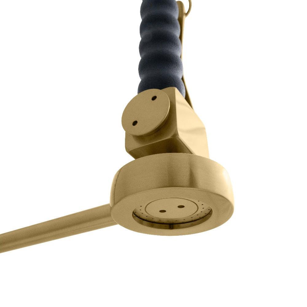ZLINE Van Gogh Pull Down Spring Kitchen Faucet with Pot Filler in Champagne Bronze - High Arc Commercial Style Faucet for Modern Kitchens, Perfect for Cooking, Washing Dishes & Filling Large Pots (VNG KF CB)