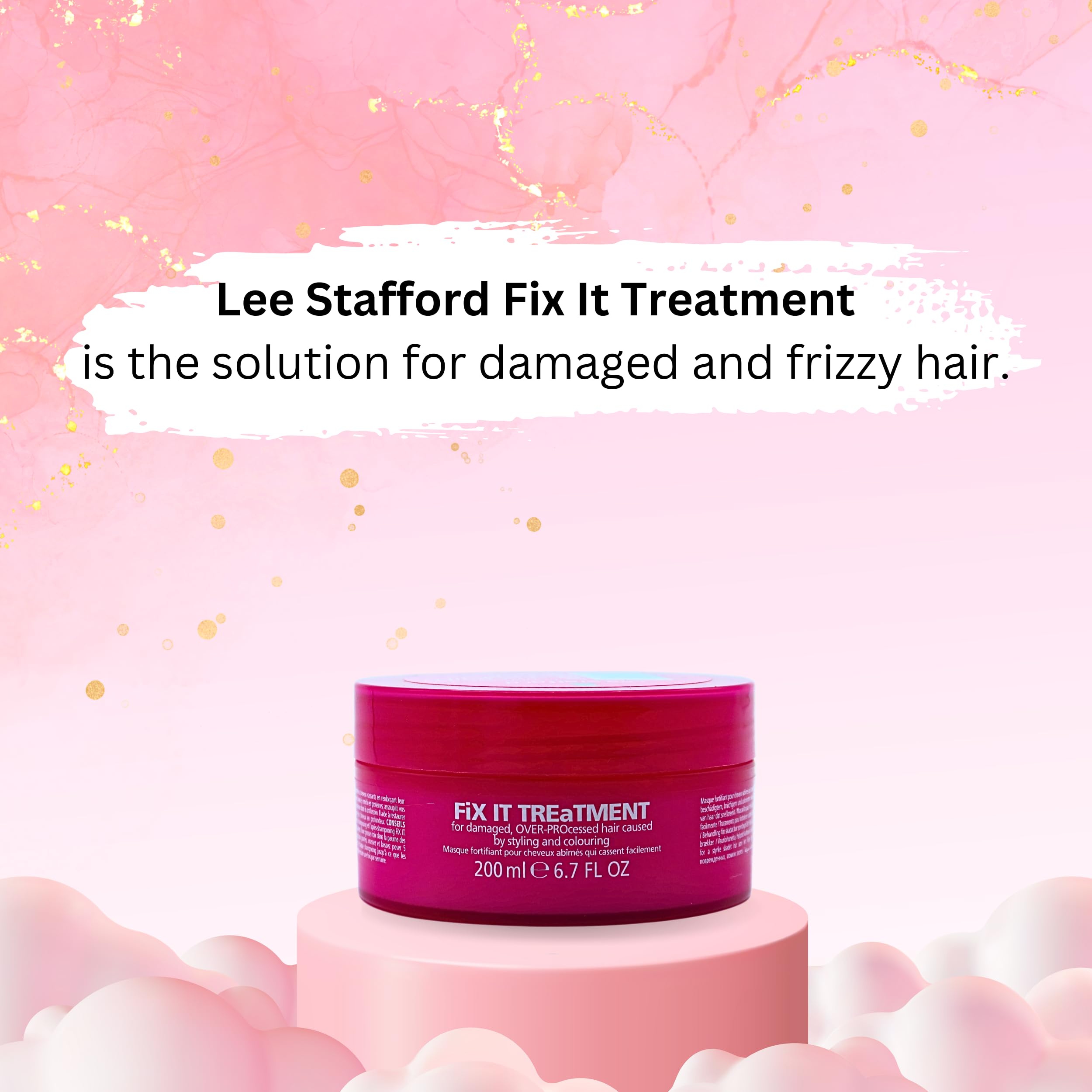 Lee Stafford Breaking Hair Treatment 200ml - Repair Damaged Hair, Strengthen & Nourish - Perfect for Dry, Brittle & Split Ends - At-Home Hair Care Solution