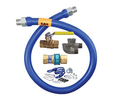 Dormont 1675KIT60 Quick Disconnect Gas Hose - 60 Inch Length, 3/4 Inch Diameter - Perfect for Gas Grills, Ranges & Outdoor Cooking Appliances