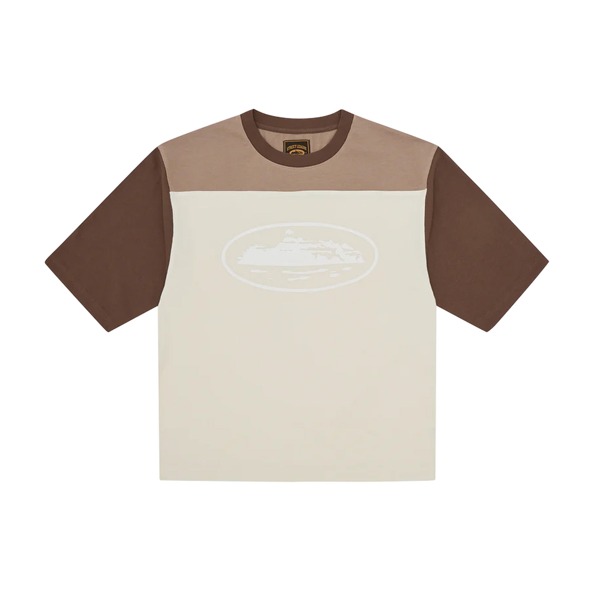 Corteiz Alcatraz Heavyweight Varsity Jersey in Cream - Premium Streetwear for Men | Perfect for Casual Outfits, Hip Hop Fashion & Urban Street Style