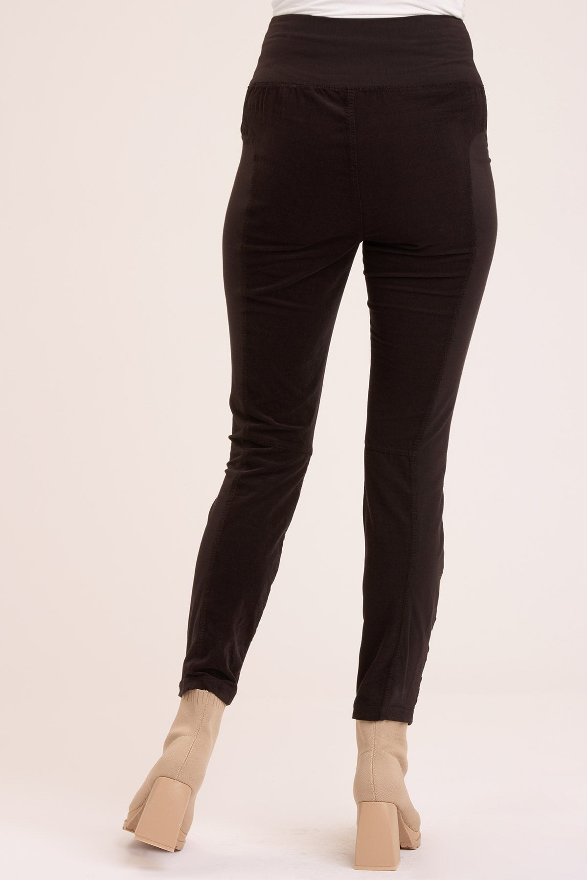 Stretchy Cord Penny Leggings for Women - High Waist Tummy Control Yoga Pants - Perfect for Workout, Running & Casual Wear