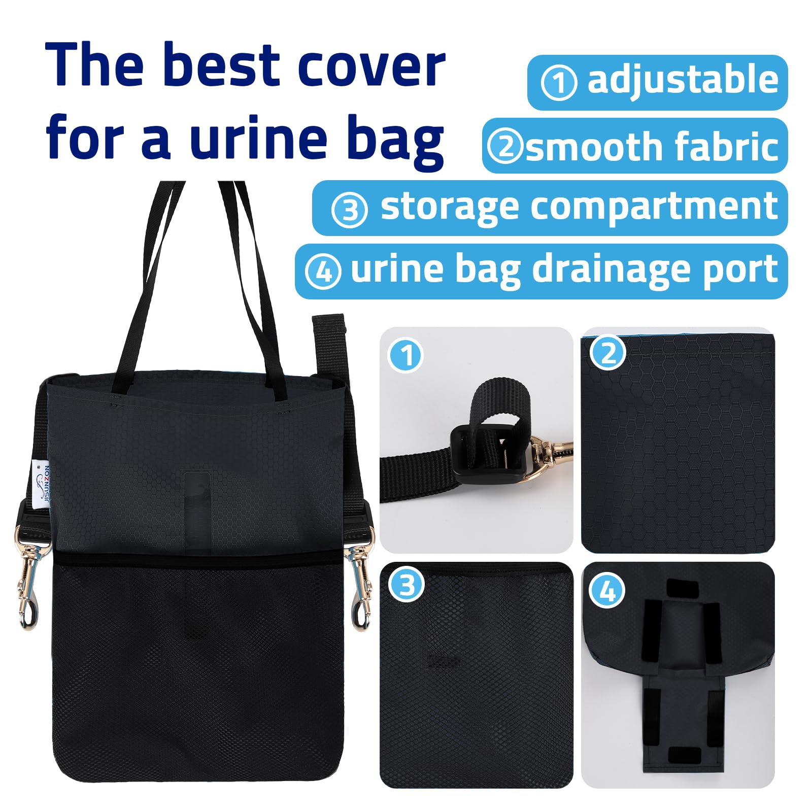 Multipurpose Urine Drainage Bag Holder - Adjustable & Durable Medical Support for Wheelchair, Bedside & Home Care Use