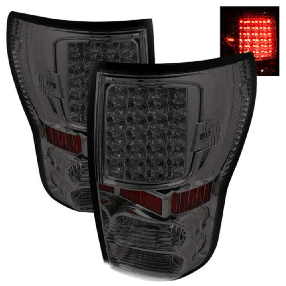 Smoked LED Tail Lights Lamps Set Compatible with 2007-2013 Toyota Tundra - Left & Right Pair for Enhanced Visibility & Style - Perfect for Night Driving & Custom Truck Upgrades